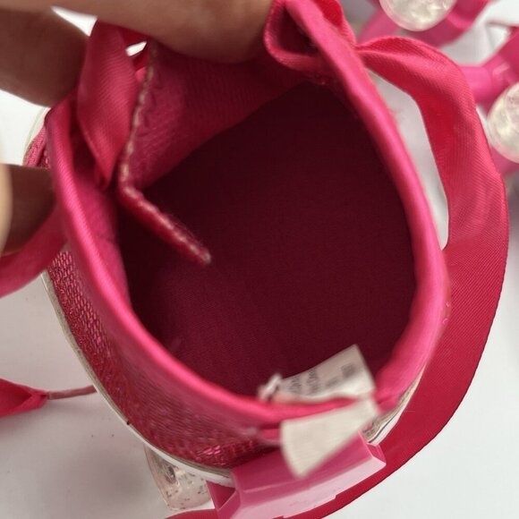 Build a Bear BAB Lot Pink Sparkle Glitter High Top Sneakers Shoes Roller Skates - Picture 14 of 15